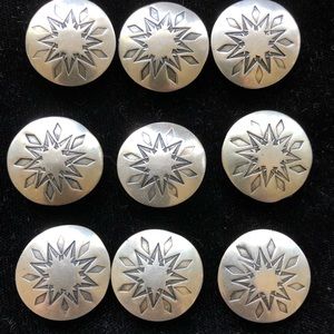 9 silver button covers